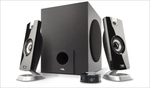 Multiple speakers that make up a sound system